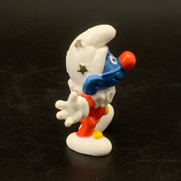 NEW Vintage 1996 The Smurfs Peyo Schleich Clown Jester Action Figure - Picture 2 of 13